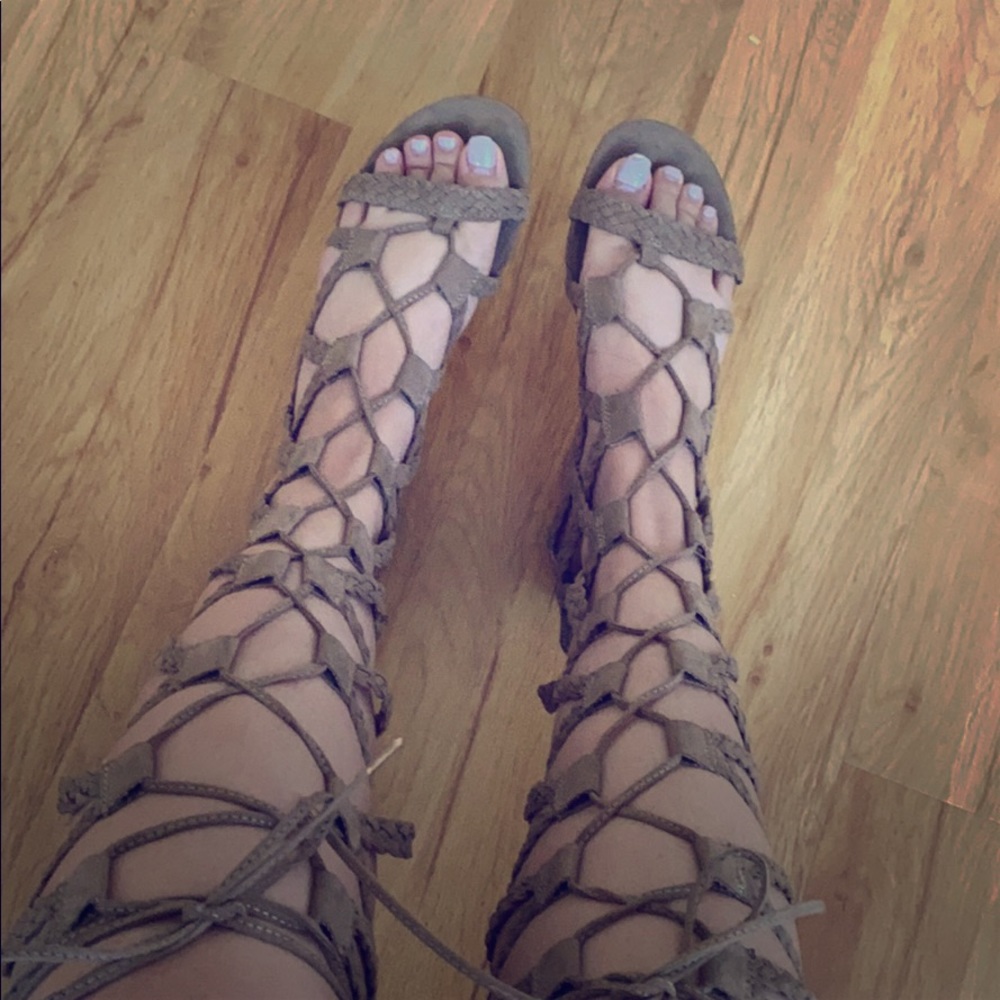 Steve Madden gladiator thigh high sandals